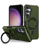 Protege tu Galaxy S24FE con esta funda PC dura antigolpes con soporte de anillo, disponible en Xela Quetzaltenango.