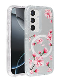 Protege tu Galaxy S24FE con estilo en Xela Quetzaltenango con la funda transparente Flower Design y cargador inalámbrico incluido.