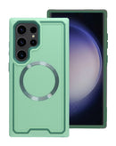 Case slim antideslizante translucido mate con carga inalambrica Galaxy S24 PLUS TEAL