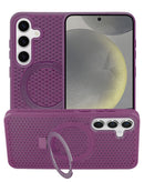 Protege tu Galaxy S25 con este case de disipación de calor color morado con soporte integrado en Quetzaltenango.