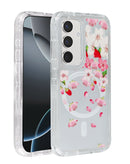Encuentra la funda transparente con diseño Flower y cargador inalámbrico para Galaxy S24/S25 en Xela Quetzaltenango.