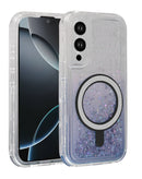 Protege tu Galaxy S25E con estilo con una funda bumper con carga inalámbrica glitter liquid color azul en Xela Quetzaltenango.