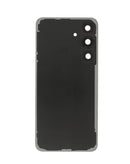 Tapa trasera jet black para Samsung Galaxy S25 FE, con adhesivo y lente de cámara, sin logo.
