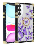 Encuentra la funda butterfly design cuadrada con anillo Samsung Galaxy S25 Plus en Quetzaltenango para proteger tu dispositivo con estilo.
