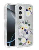 Encuentra en Xela Quetzaltenango la funda transparente con diseño floral y cargador inalámbrico para Galaxy S25 Plus en SlowBack.