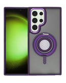 Protege tu Samsung Galaxy S25 Ultra con estilo con esta funda transparente con soporte de anillo en color morado en Xela Quetzaltenango.