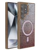 Funda de carga inalámbrica bling con cristal de diamante para Galaxy S25 Ultra en Quetzaltenango.