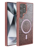 Protege tu Samsung Galaxy S25 Ultra con estilo y carga inalámbrica con esta funda Bling Diamond Crystal en color rosa en Xela.