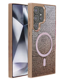 Encuentra en Xela Quetzaltenango el case con carga inalámbrica bling diamond crystal ROSE GOLD para Galaxy S25 Ultra.