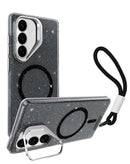 Protege tu Samsung Galaxy S26 con estilo en Quetzaltenango con la funda Glitter MagSafe con correa de pulsera.