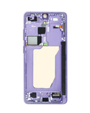 Pantalla soft OLED Galaxy S26 Ultra en violeta cobalto, 120Hz, con marco.