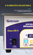 Limpiador ultrasonico Mechanic E08P ideal para limpiar PCB, cámaras y anteojos en Quetzaltenango.