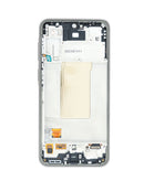 Pantalla OLED original blanca con marco para Samsung Galaxy A37 5G, lista para instalación.