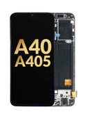 Reparación de pantalla OLED Samsung Galaxy A40 con marco en Quetzaltenango.