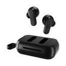 Auriculares Skullcandy Dime True Wireless en color negro, compactos y con estuche de carga.