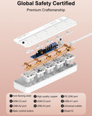 Cable de extensión LDNIO SC5614 multifuncional 2500W, blanco con 5 tomas de corriente y 6 puertos USB.
