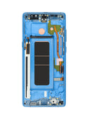 Pantalla OLED Samsung Galaxy Note 8 N950 azul marino, con marco, para reparación.