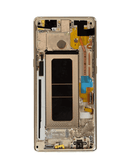 Pantalla OLED con marco para Galaxy Note 8 N950 en color Maple Gold en Quetzaltenango.