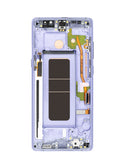 Pantalla OLED de repuesto para Samsung Galaxy Note 8 N950, color Orchid Gray, con marco y herramientas.