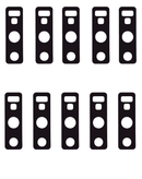Paquete de 10 lentes de cámara trasera de vidrio negros para Samsung Galaxy Note 9 con adhesivo.