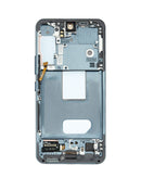 Pantalla AMOLED verde para Samsung Galaxy S22 (S901) con marco, lista para reparación.