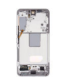 Pantalla OLED blanca con marco para Samsung Galaxy S22 (S901) para reparación, alta calidad.