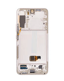 Pantalla OLED Galaxy S22 Plus Pink Gold con marco, 120Hz, para reparación de Samsung.