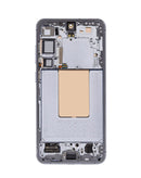 Pantalla con marco para Samsung Galaxy S24 Plus (S926) en azul zafiro, aftermarket Pro Soft 120Hz para reparación de smartphone.