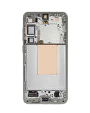 Pantalla OLED con marco para Samsung Galaxy S24 Plus (S926), color verde jade, Aftermarket Pro Soft 120Hz para reparación.