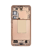 Pantalla OLED Galaxy S24 Plus (S926) naranja con marco, Aftermarket Pro Soft 120Hz, para reparación.