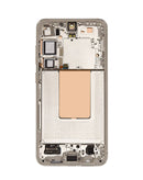 Pantalla OLED Amber Yellow para Samsung Galaxy S24 Plus (S926) con marco, Aftermarket Pro Soft 120Hz, ideal para reparación.