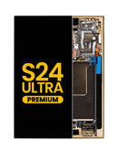 Pantalla OLED con marco para Samsung S24 Ultra en color Titanium Yellow disponible en Xela Quetzaltenango.