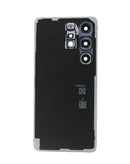 Tapa trasera negra para Samsung Galaxy S26 Ultra con lente de cámara y adhesivo, sin logo.