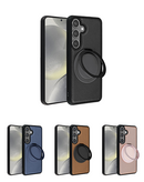 ¡Consigue tu funda de cuero delgada con soporte de carga inalámbrica para Galaxy S24FE en Quetzaltenango al mejor precio!