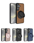 Protege tu Galaxy S25 con estilo y comodidad con esta funda de cuero delgada con soporte de carga inalámbrica en Quetzaltenango.