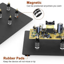 Soporte magnético para PCB con lámpara LED 3X, brazos flexibles, base pesada y soporte 360 para pistola de aire caliente.