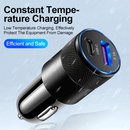 Cargador de auto USB C+A SlowBack 15W rose gold, puertos USB C y A.