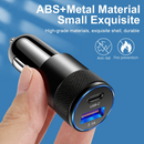 Cargador de auto USB C+A SlowBack 15W rose gold, puertos USB C y A.