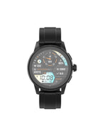 Smartwatch LDNIO SW05 negro, elegante reloj deportivo con monitoreo de salud, pantalla táctil y correa de silicona.