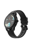 Smartwatch LDNIO SW05 negro, elegante reloj deportivo con monitoreo de salud, pantalla táctil y correa de silicona.