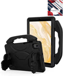 Protege tu Samsung Galaxy Tab A9 Plus 2023 (11") con este estuche infantil negro con soporte de mano, disponible en Xela Quetzaltenango.