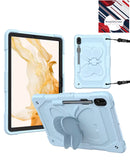 Protege tu Galaxy Tab con estilo con funda protectora con diseño butterfly stand en color Baby Blue en Quetzaltenango.