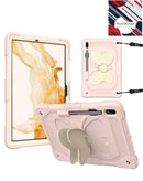 Funda protectora con diseño de soporte mariposa en color rosa para tablets Samsung Galaxy Tab en Quetzaltenango.