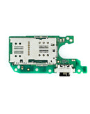 Puerto de carga TCL 30 XE 5G (Aftermarket) nuevo, conector USB-C plateado y componentes electrónicos para reparación de celular.