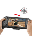 Controlador in-line negro para Nintendo Switch, diseño ergonómico, botones ABXY y joysticks. Ideal para gaming.