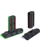 Soporte de carga Dobe para dos Joy-Con de Nintendo Switch, base negra y compacta con indicadores LED.
