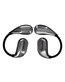 Auriculares ELEVATE on-ear true wireless negros con estuche inteligente y pantalla.