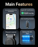 Buscador de llaves Bluetooth inteligente SlowBack, con organizador integrado, color negro y diseño compacto.
