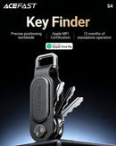 Buscador de llaves Bluetooth inteligente SlowBack, con organizador integrado, color negro y diseño compacto.