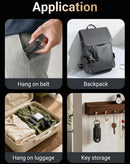 Buscador de llaves Bluetooth inteligente SlowBack, con organizador integrado, color negro y diseño compacto.